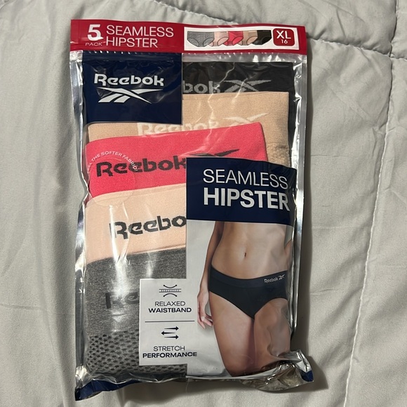 Reebok Women’s Seamless Hipster Underwear - Black, Gray, Pink, Tan, Cream - Picture 5 of 5